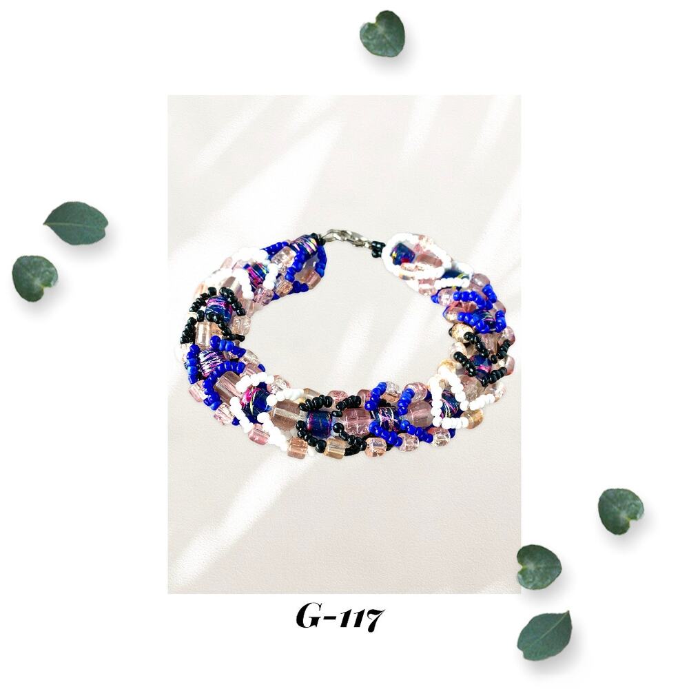 A Crackling Surprise - Blue Party Bead Bracelet